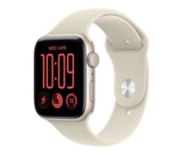 Smartwatch Watch SE 3 GPS, koperta 40mm z aluminium w kolorze księżycowej poświaty, pasek sportowy w kolorze piaskowym - rozmiar