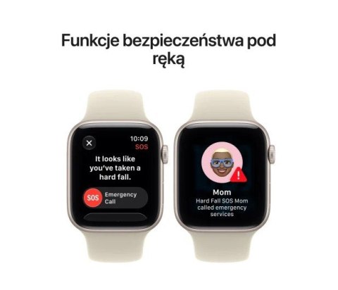 Smartwatch Watch SE 3 GPS, koperta 40mm z aluminium w kolorze księżycowej poświaty, pasek sportowy w kolorze piaskowym - rozmiar